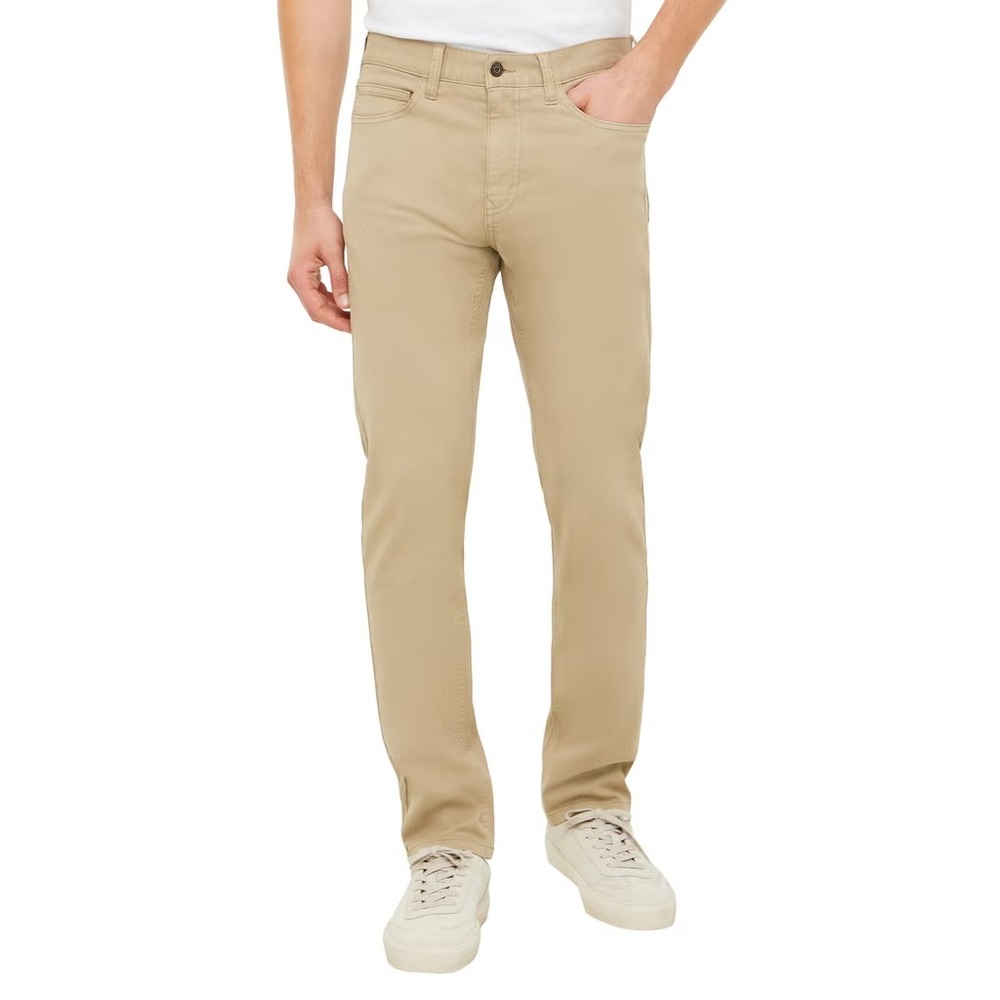 Banana Republic Mens Slim 5-Pocket Twill Pant Tan 34x32 New